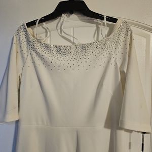 Calvin Klein size 12 white dress Worn Once.